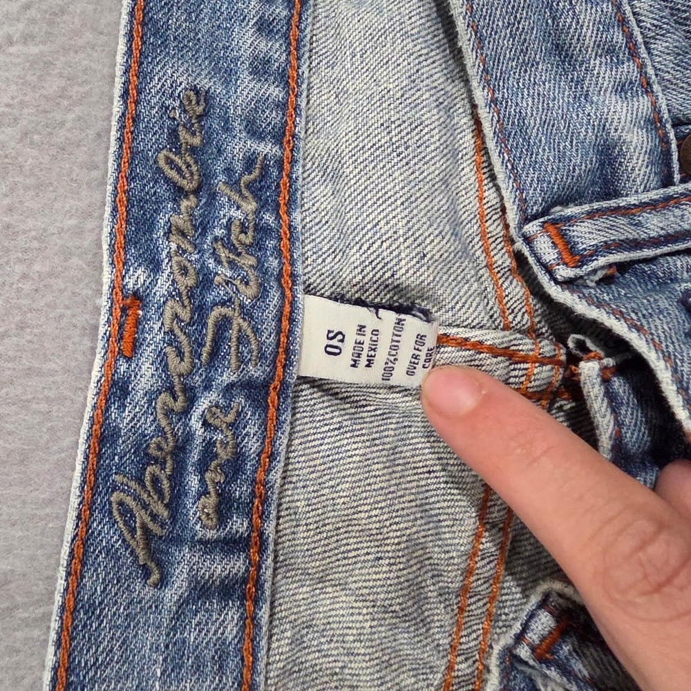Y2K Abercrombie & Fitch Low Rise Distresed Bootcut Jeans Paint Splatter 0S 28x27 - Picture 5 of 10